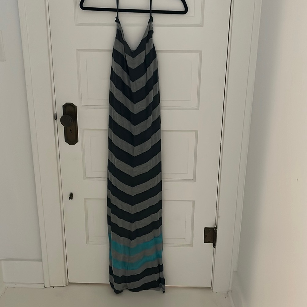 Halter, ribbon tie, maxi dress